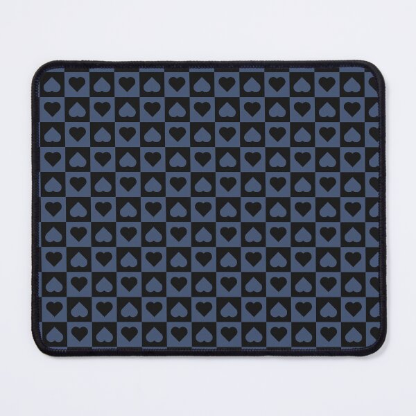 Item preview, Black And Blue Checkered Hearts Pattern designed and sold by pattern-archive.