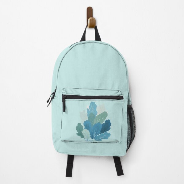 Item preview, Blue Leafy Greens – Botanical Art Rhubarb leaves designed and sold by EmeraldeaArt.