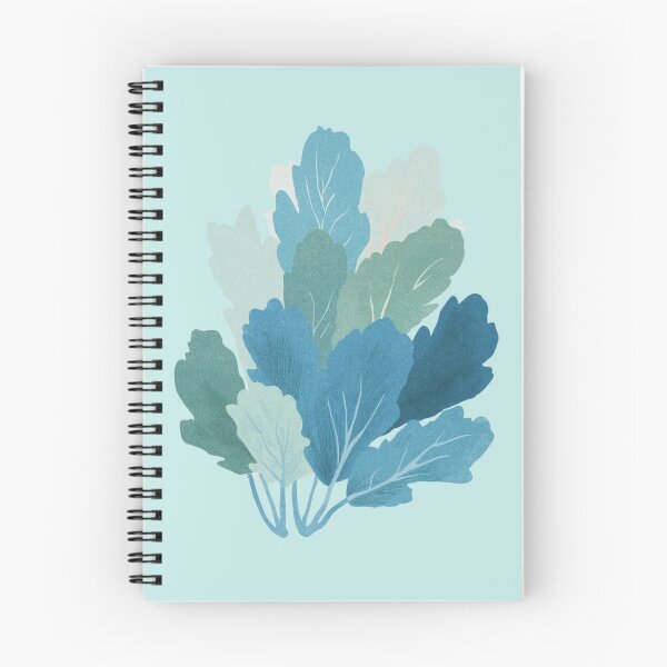 Item preview, Blue Leafy Greens – Botanical Art Rhubarb leaves designed and sold by EmeraldeaArt.