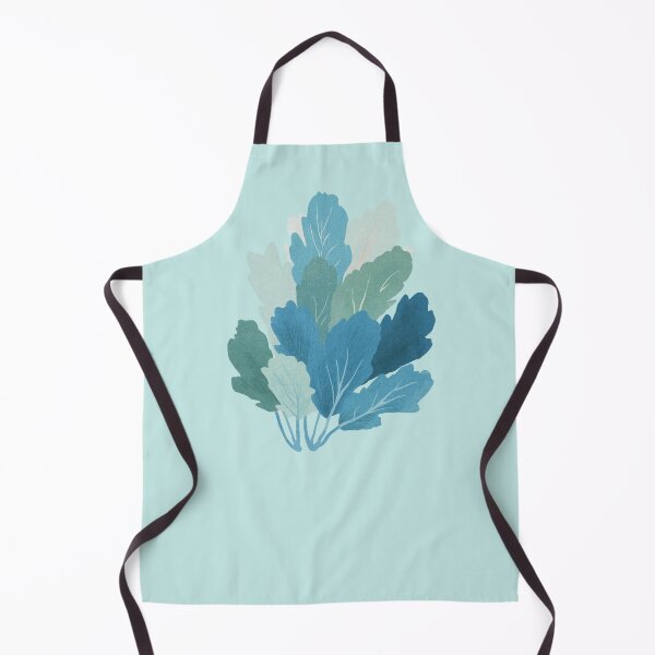 Item preview, Blue Leafy Greens – Botanical Art Rhubarb leaves designed and sold by EmeraldeaArt.