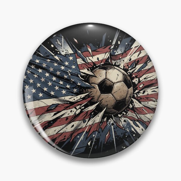 Item preview, USA Soccer Ball Explosive American Flag Art designed and sold by TeNovaStudio.