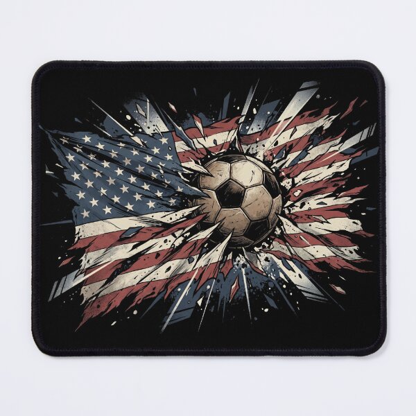 Item preview, USA Soccer Ball Explosive American Flag Art designed and sold by TeNovaStudio.