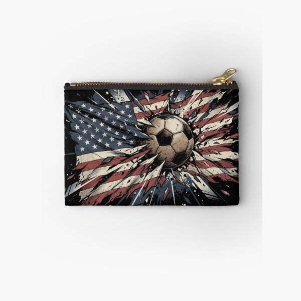 Item preview, USA Soccer Ball Explosive American Flag Art designed and sold by TeNovaStudio.