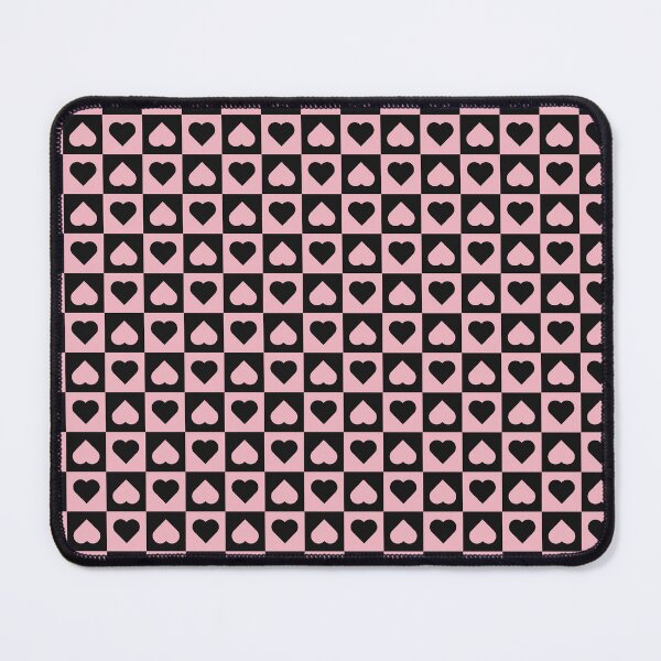 Item preview, Black and Blush checkered hearts designed and sold by pattern-archive.