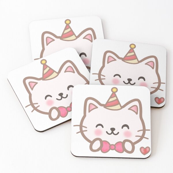 Item preview, Whimsical Birthday Party Cat Character with Pink Bow Tie and Hat⁠ designed and sold by Teenidesign .