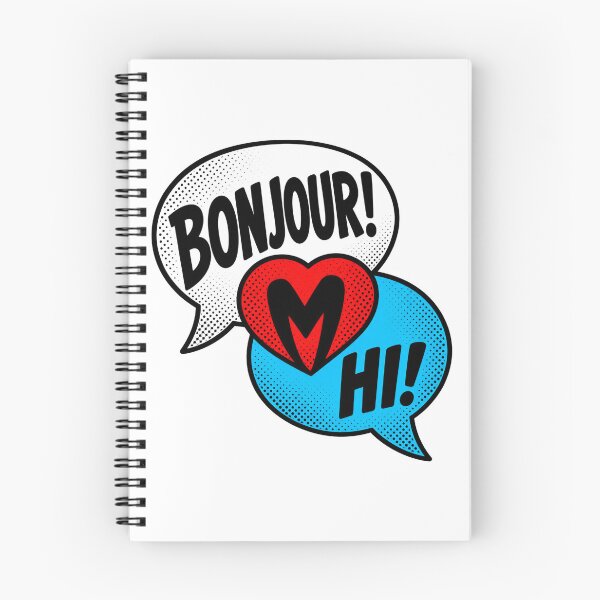Item preview, Bonjour Hi Montreal Comic Book Speech Bubble Pop Art designed and sold by Fenay Designs.