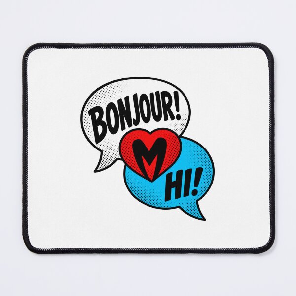 Item preview, Bonjour Hi Montreal Comic Book Speech Bubble Pop Art designed and sold by Fenay Designs.