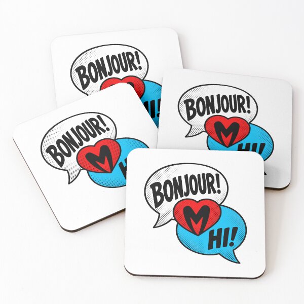 Item preview, Bonjour Hi Montreal Comic Book Speech Bubble Pop Art designed and sold by Fenay Designs.