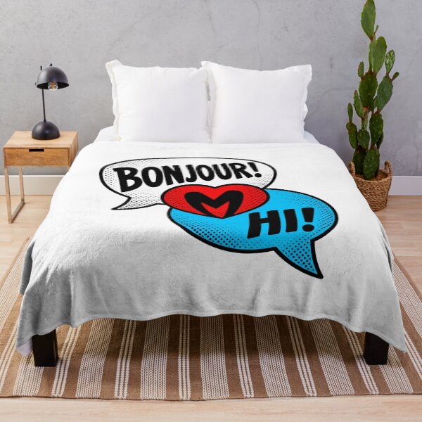 Item preview, Bonjour Hi Montreal Comic Book Speech Bubble Pop Art designed and sold by Fenay Designs.