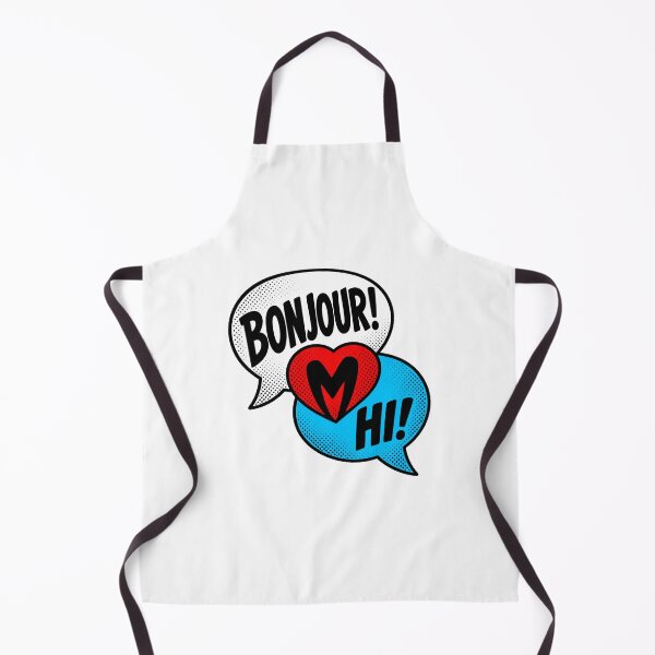 Item preview, Bonjour Hi Montreal Comic Book Speech Bubble Pop Art designed and sold by Fenay Designs.