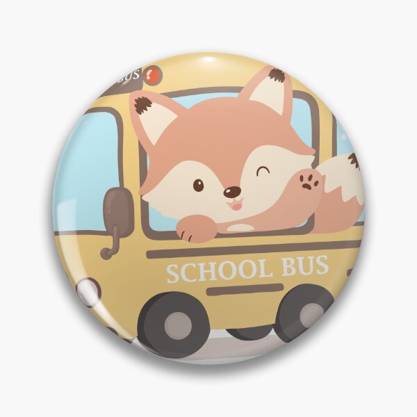Item preview, Cute Fox Riding School Bus designed and sold by HappySunday001.