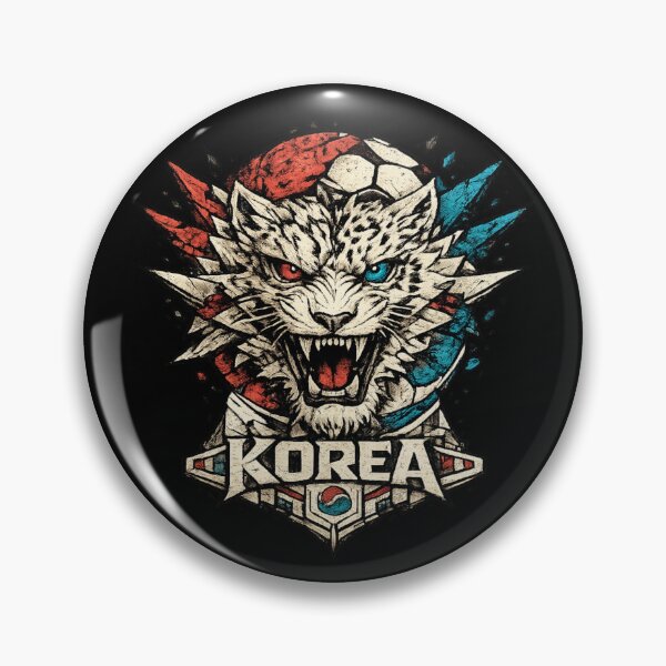Item preview, Korea Soccer Tiger | Korean Football Fan Art | Fierce Tiger Mascot Sports Design designed and sold by JonelCrafts.