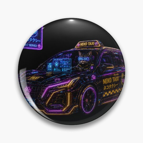 Item preview, Royal Neon Neko Taxi designed and sold by Neon Riot Studio.