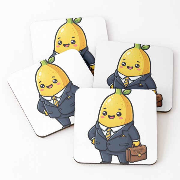 Item preview, Cute Banana CEO Sticker | Funny Business Banana Character designed and sold by Tharaazu.