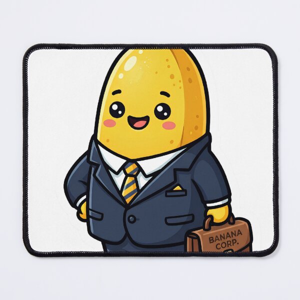 Item preview, Cute Banana CEO Sticker | Funny Business Banana Character designed and sold by Tharaazu.