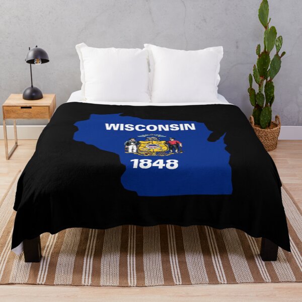 Item preview, Wisconsin State Shape Flag WI designed and sold by shitpostee.