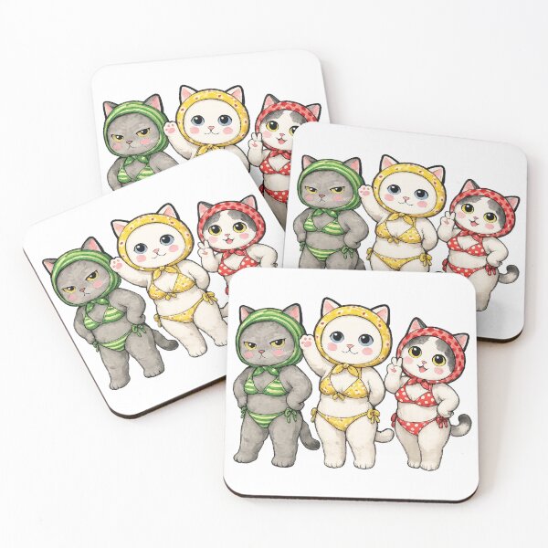 Item preview, Hawaiian Beach Cats Trio designed and sold by PickoBlueStudio.