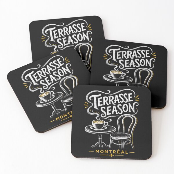 Item preview, Terrasse Season Montreal Cafe Coffee Chalkboard Art designed and sold by Fenay Designs.