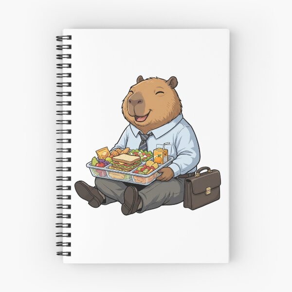 Item preview, Lunch Break Capybara Sticker – Best Part Of The Workday designed and sold by ElhamiStudio.