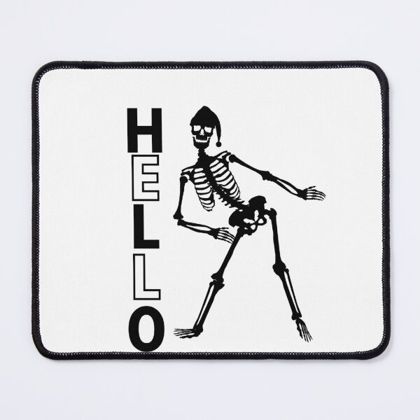 Item preview, Funny Skeleton Saying Hello Minimalist Black & White Graphic Design designed and sold by ArihaFashin.