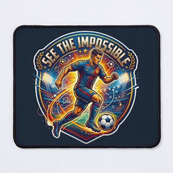 Item preview, See The Impossible World Cup Football Playmaker Soccer Motivation designed and sold by MT-Hub | Cute Aesthetic Art, Stickers & Phone Cases.