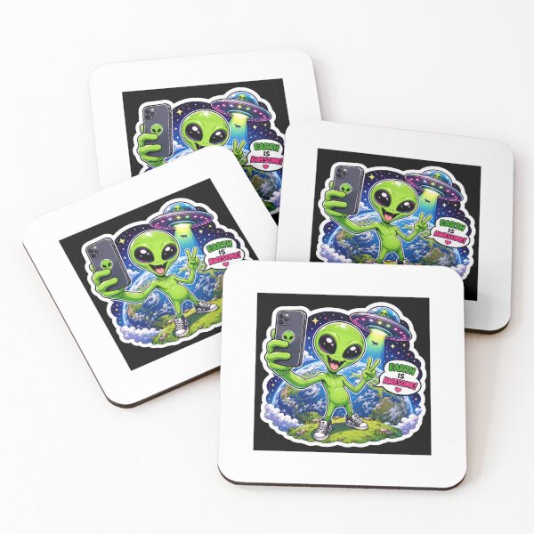 Item preview, Alien Taking Selfie designed and sold by CrazySticker619.