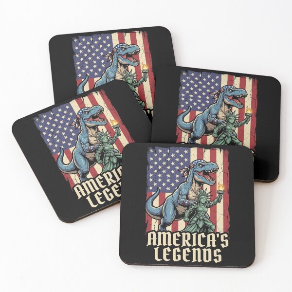 Item preview, Vintage USA Flag Dinosaur 4th of July designed and sold by TeNovaStudio ⭐⭐⭐⭐⭐.