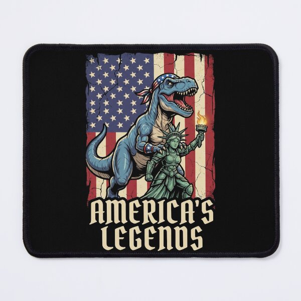 Item preview, Vintage USA Flag Dinosaur 4th of July designed and sold by TeNovaStudio ⭐⭐⭐⭐⭐.