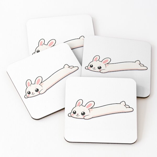 Item preview, Cute Stretching Bunny Kawaii Cartoon Rabbit designed and sold by Krincydigitalart.