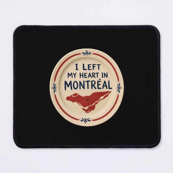 Item preview, I Left My Heart In Montreal Island Map Souvenir Art designed and sold by Fenay Designs.