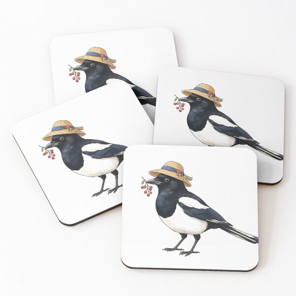 Item preview, Chorangi Magpie with Wild Ginseng Berry | Korean Minhwa Folk Art designed and sold by K-Tradition.
