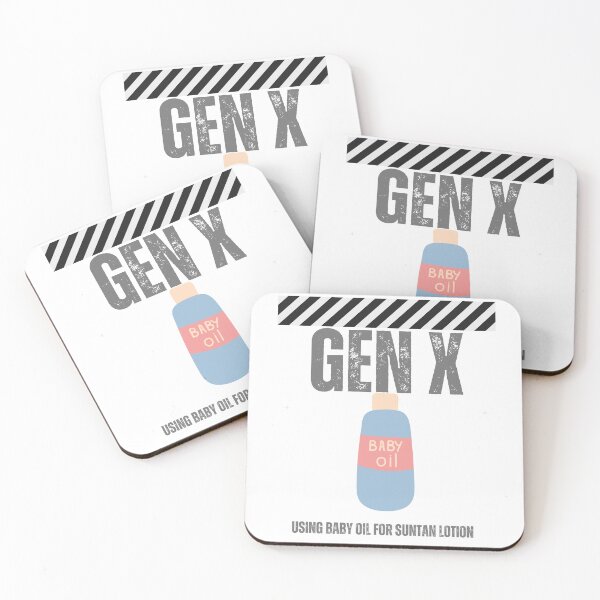 Item preview, Gen X Baby Oil & Sunshine T-shirt designed and sold by Teechuckle.