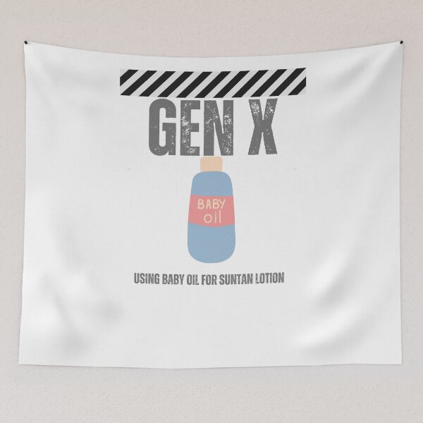 Item preview, Gen X Baby Oil & Sunshine T-shirt designed and sold by Teechuckle.