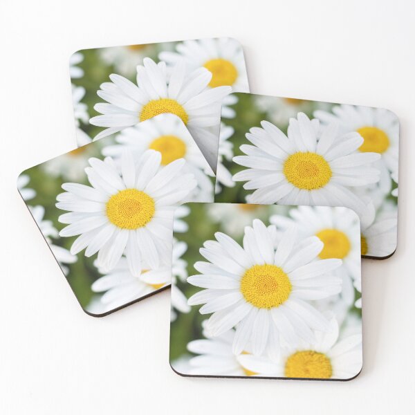 Item preview, Aesthetic white oxeye daisy flowers summer field pattern designed and sold by TanalyFlowers.