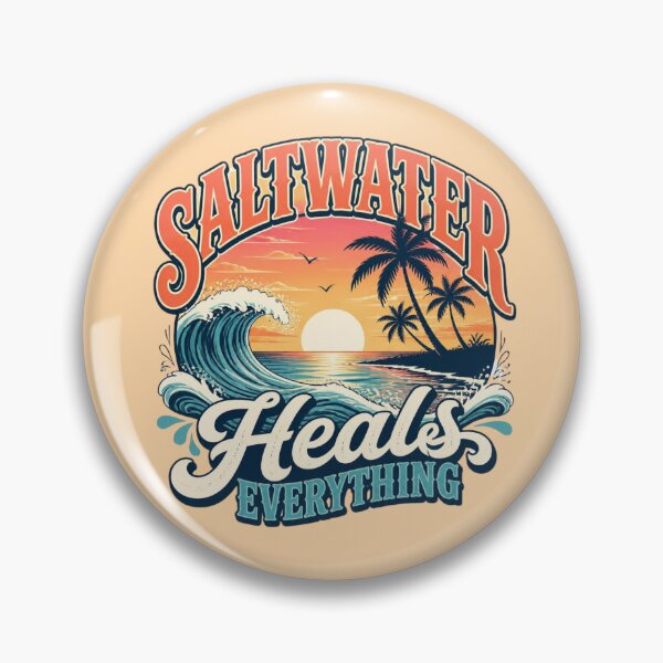 Item preview, Saltwater Heals Everything – Tropical Sunset Vibes designed and sold by ABLAT-CREATIONS.