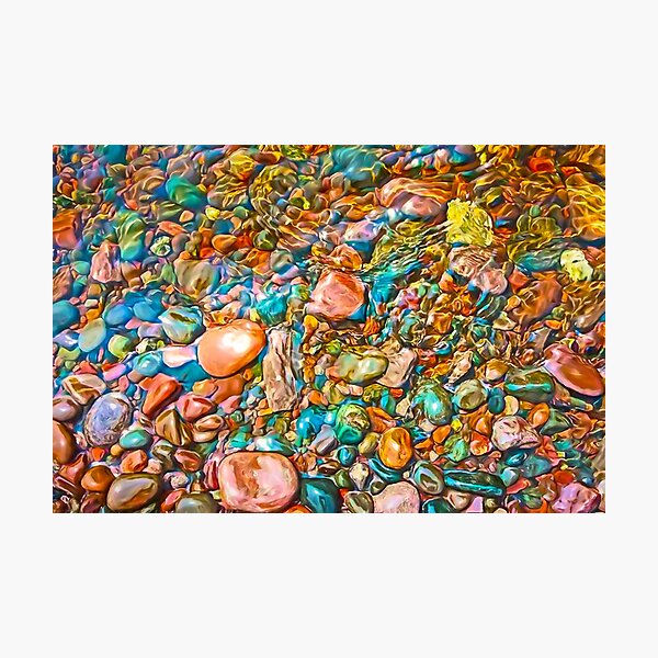Baptism River Rocks Photographic Print