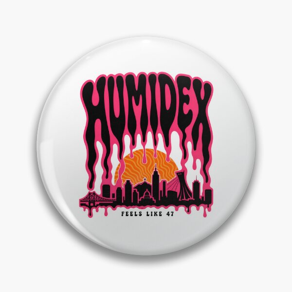 Item preview, Humidex Feels Like 47 Montreal Summer Heat Skyline Art designed and sold by Fenay Designs.