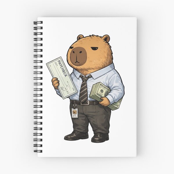 Item preview, Salary Day Capybara Sticker – Payday Cartoon Character designed and sold by ElhamiStudio.