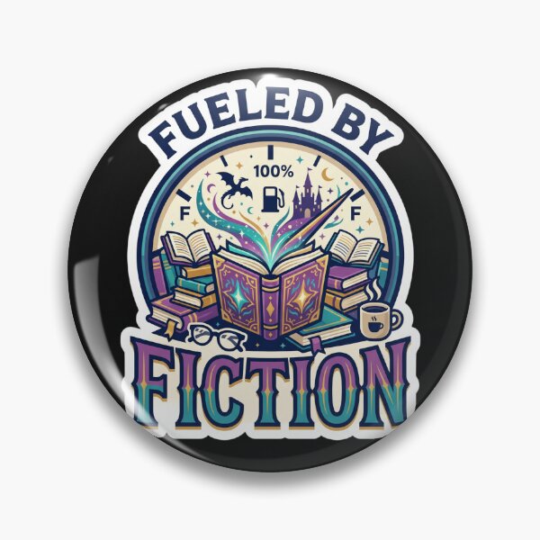 Item preview, Fueled By Fiction Funny Book Lover Design designed and sold by Pixel Analytics.