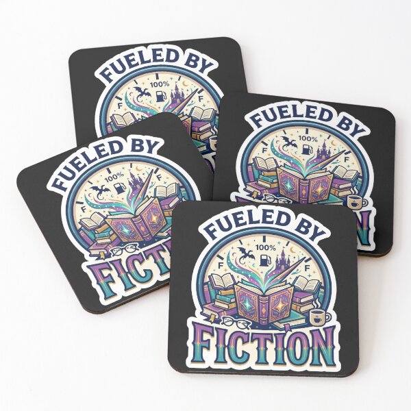 Item preview, Fueled By Fiction Funny Book Lover Design designed and sold by Pixel Analytics.