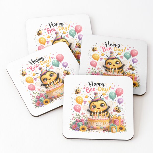 Item preview, Happy Bee-Day Cute Bumble Bee Birthday Party | Kawaii Bee Celebration Gift designed and sold by Celebrate & Sparkle.