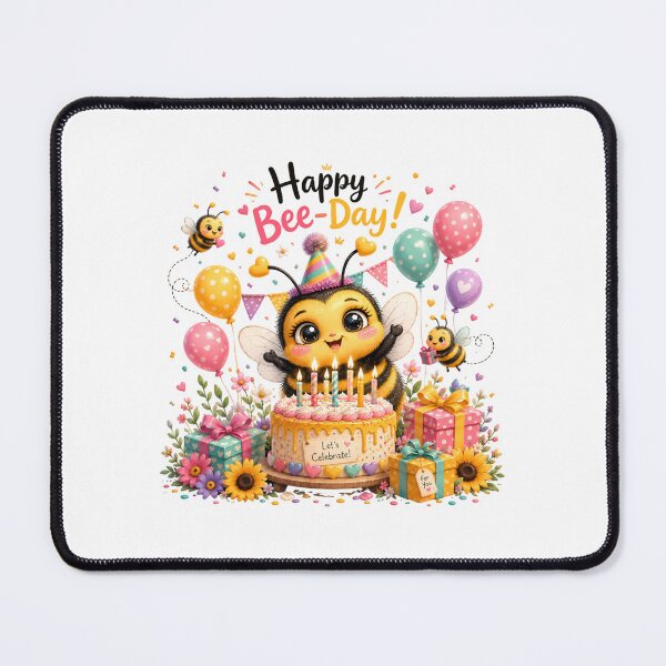 Item preview, Happy Bee-Day Cute Bumble Bee Birthday Party | Kawaii Bee Celebration Gift designed and sold by Celebrate & Sparkle.