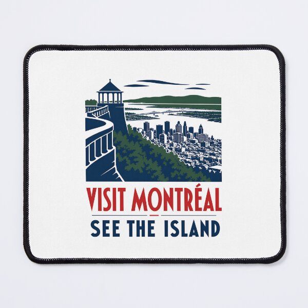 Item preview, Visit Montreal See The Island Vintage Travel Poster Art designed and sold by Fenay Designs.