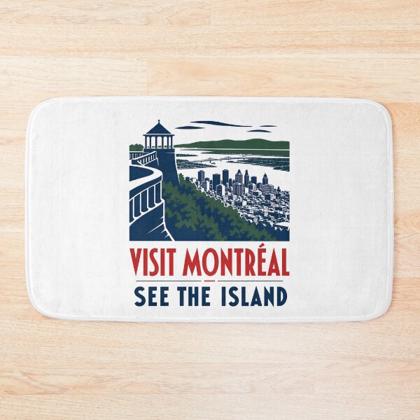 Item preview, Visit Montreal See The Island Vintage Travel Poster Art designed and sold by Fenay Designs.