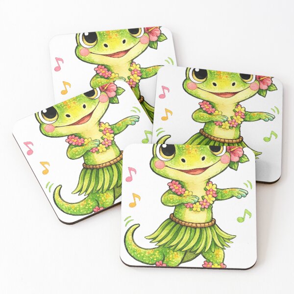 Item preview, Hawaiian Hula Gecko designed and sold by PickoBlueStudio.