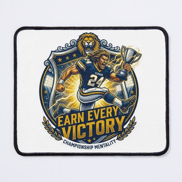 Item preview, Earn Every Victory World Cup Football Champion Lion Motivation designed and sold by MT-Hub | Cute Aesthetic Art, Stickers & Phone Cases.