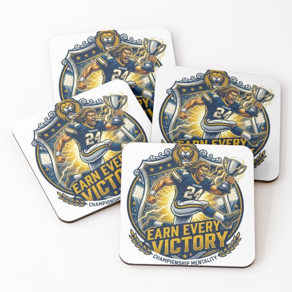Item preview, Earn Every Victory World Cup Football Champion Lion Motivation designed and sold by MT-Hub | Cute Aesthetic Art, Stickers & Phone Cases.