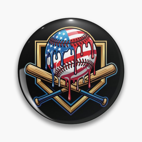Item preview, 4th of July Cross Bats Baseball Graphic designed and sold by TeNovaStudio.