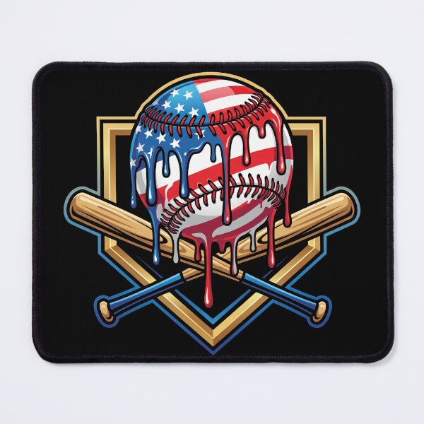 Item preview, 4th of July Cross Bats Baseball Graphic designed and sold by TeNovaStudio ⭐⭐⭐⭐⭐.