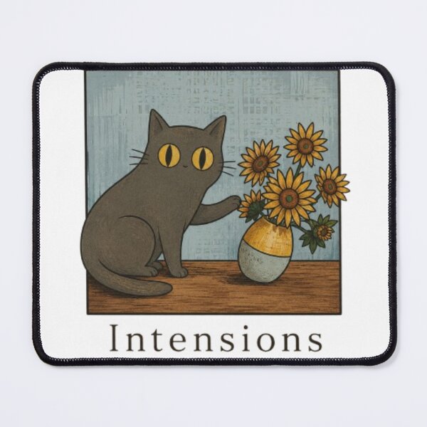 Item preview, Intensions Cat Sunflower Oversized T-Shirt – Funny Grey Cat Vintage Art Mischievous Cat Lover Graphic Tee designed and sold by IconicDesignsXd.
